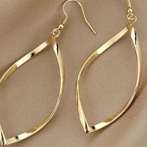 Gold Geometric Drop Earrings 3/$30 - Picture 2 of 3
